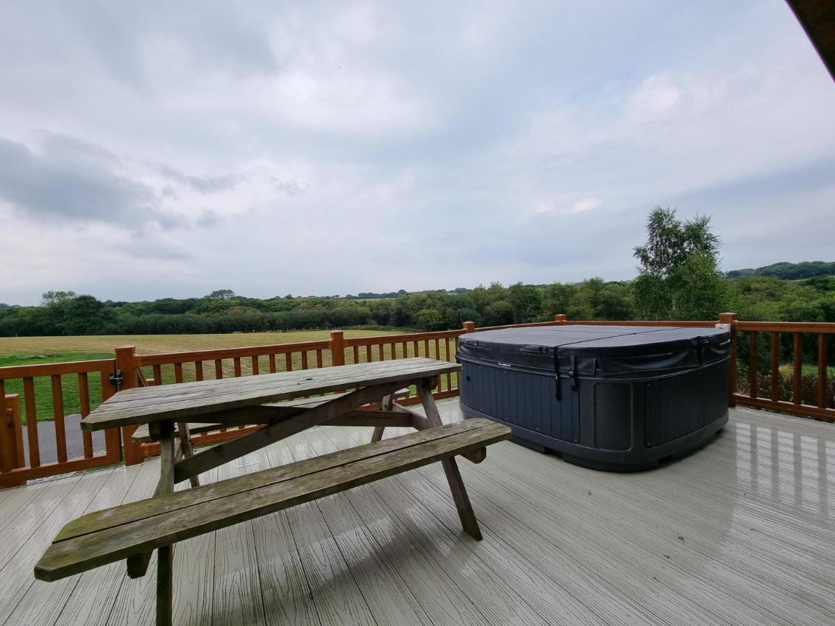 Beautiful Willow Lodge 67-4-6 Persons-Private Hot Tub-Pet Friendly-Tranquil Holiday Away From It All Yet Not Far To St Austell-The Holiday Home Has Two Bedrooms, Living & Dining Area, Equipped Kitchen -Decking-Al Fresco Dining-Fishing Lakes-Pet Frien Grampound Exteriör bild
